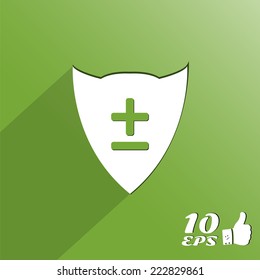 Plus and minus signs in the form of buttons. Made in vector