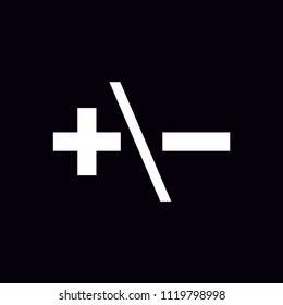Plus and minus vector icon