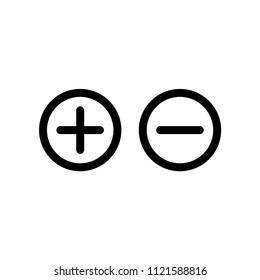 Plus and minus vector icon, flat add delete symbol. Simple best illustration for web or mobile app