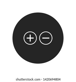 Plus and minus vector icon in modern design style for web site and mobile app