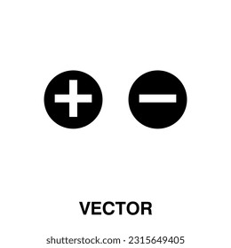 Icono Plus y minuse,ilustración vectorial. estilo de diseño. ilustración de icono vector plus y minuse aislada en fondo blanco.eps