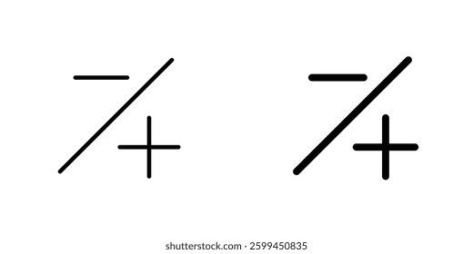 Plus minusicons for ui. vector illustration