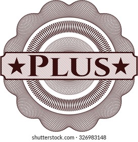 Plus money style rosette