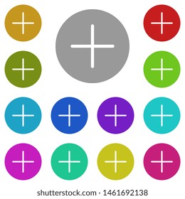 Plus multi color icon. Simple glyph, flat vector of web icons for UI and UX, website or mobile application