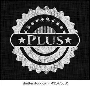 Plus on chalkboard