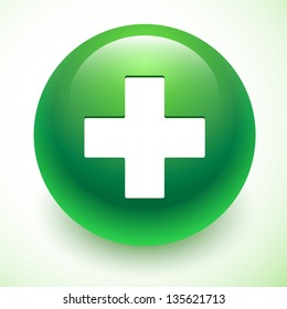 Plus on green sphere. Add symbol