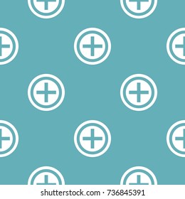 Plus pattern seamless blue. Simple illustration of  vector pattern seamless geometric repeat background