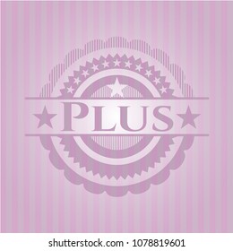  Plus pink emblem. Vintage.