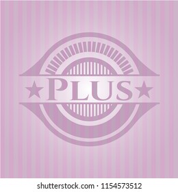 Plus retro pink emblem