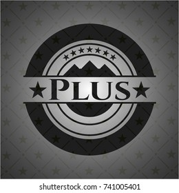 Plus retro style black emblem
