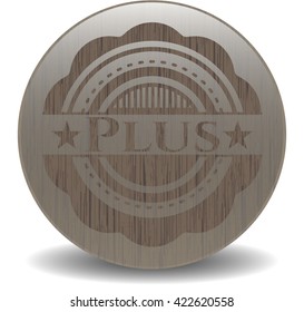 Más emblema de madera retro