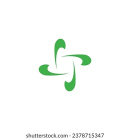 Además, redondo, símbolo geométrico paramédico simple logo vector
