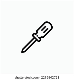 plus screwdriver icon, isolated icon in light background, perfect for website, blog, logo, graphic design, social media, UI, mobile app