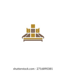 Diseño de logotipo de cama para dormir en forma de Plus.