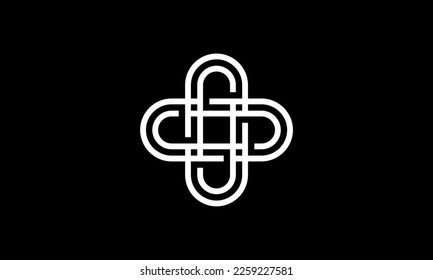 Plus sign abstract ornament design