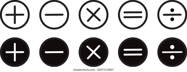 Plus sign black icons set in transparent background. Add create plus icon. Plus icon symbol, Line symbol of plus add button,
