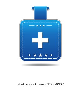 Plus Sign blue Vector Icon Design