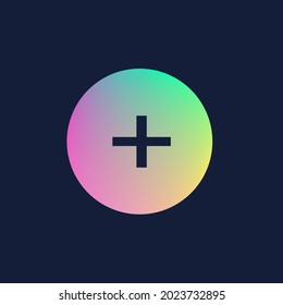 Plus sign with colorful background