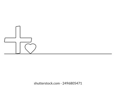 Plus, sign continuous one line drawing vector illustration