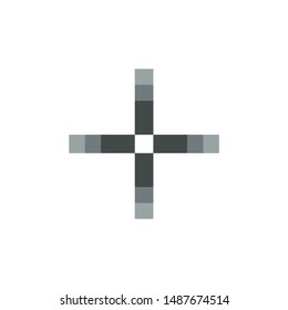 Plus sign with flat color, cross icon grey monochromatic ready to use