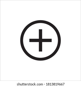 plus  sign icon black and white