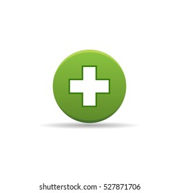 Plus sign icon in color. Symbol add bookmark