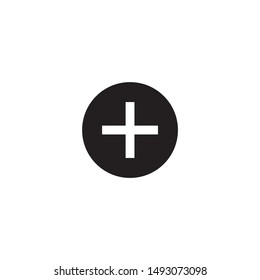 plus sign icon in dark ellipse