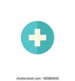 Plus sign icon in flat color style. Symbol add bookmark