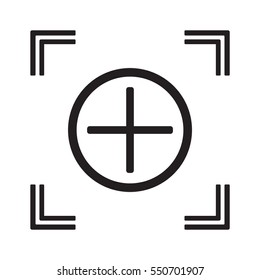 Plus sign  icon.  Flat design.