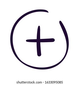 Plus sign icon on white background Vector illustration Eps10