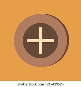 Plus sign icon. Positive symbol.