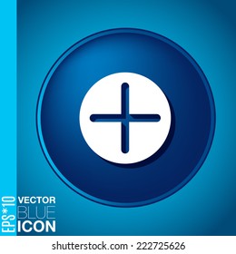 Plus sign icon. Positive symbol.