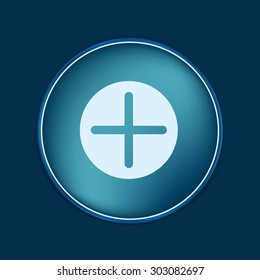 Plus sign icon. Positive symbol.