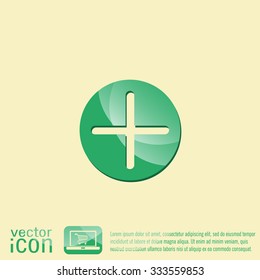 Plus sign icon. Positive symbol.