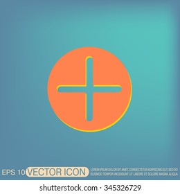 Plus sign icon. Positive symbol.
