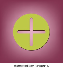 Plus sign icon. Positive symbol.