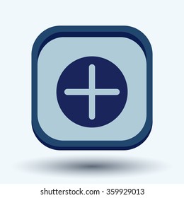 Plus sign icon. Positive symbol.