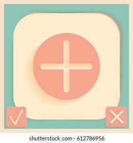 Plus sign icon. Positive symbol.