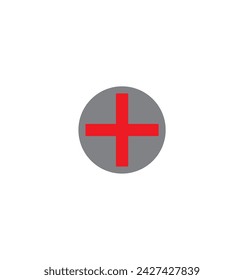 plus sign Icon Simple Stripe Line Style circle sign plus mark icon, simple mathematical button flat design concept vector illustration design logo math financial economi