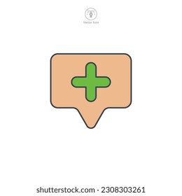 Plus Sign icon symbol template for graphic and web design collection logo vector illustration