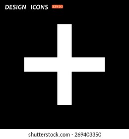 Plus sign icon. icon. vector design