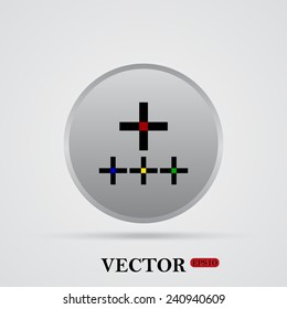 Plus sign icon, vector, EPS 10