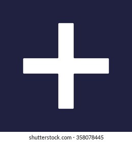 Plus sign icon icon, vector illustration. Flat design style