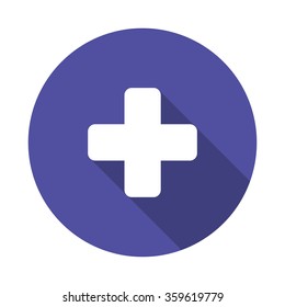 plus sign icon. vector illustration