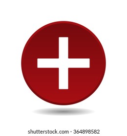 Plus sign icon icon, vector illustration. Flat design style