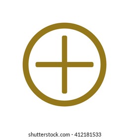 plus sign   icon, vector illustration.  Flat design style.