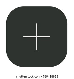 Plus sign icon. Zoom in sign