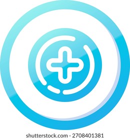 Diseño de ícono de Vector de línea de signo más