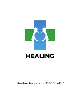 plus sign logo graphic vector illustration on white background and text. top view, perfect for healthcare businesses, clinics, hospitals, healthcare companies and more