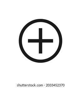 plus sign in the middle of the circle